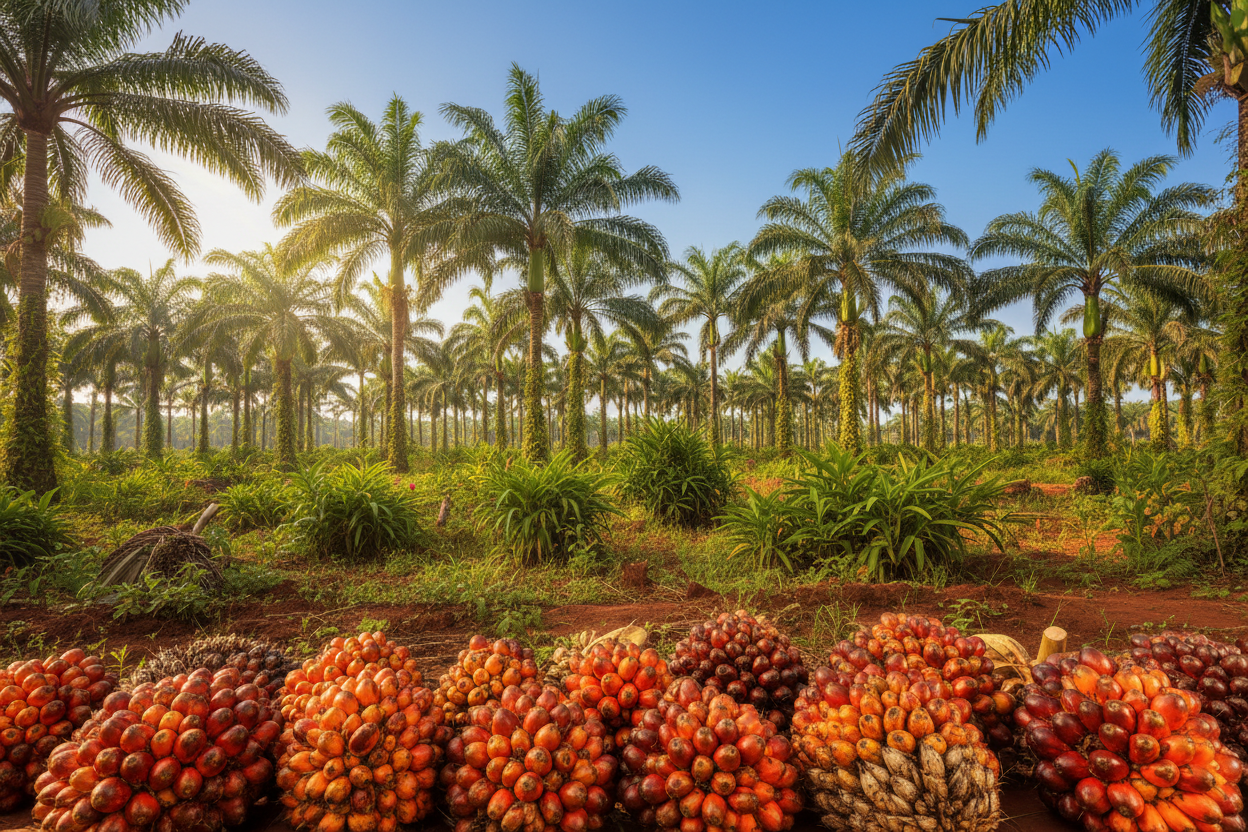Palm Fruits with Palm Trees